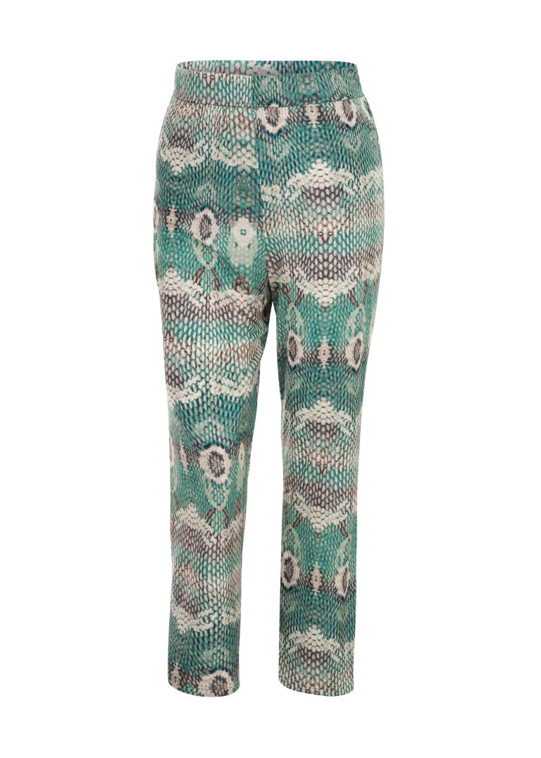 Chris Size - broek Amalia - snake emerald - Un Poco Mas