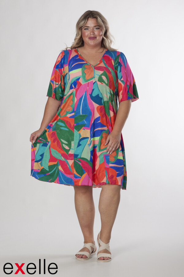 Exelle - jurk - TANYA - colorful tropics - Afbeelding 3