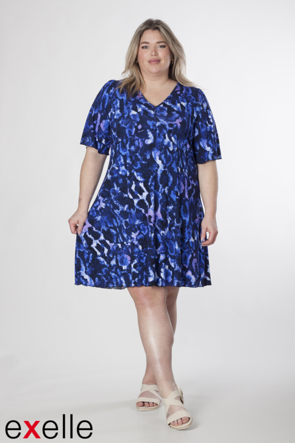 Exelle - jurk - TANYA - blue animal skin