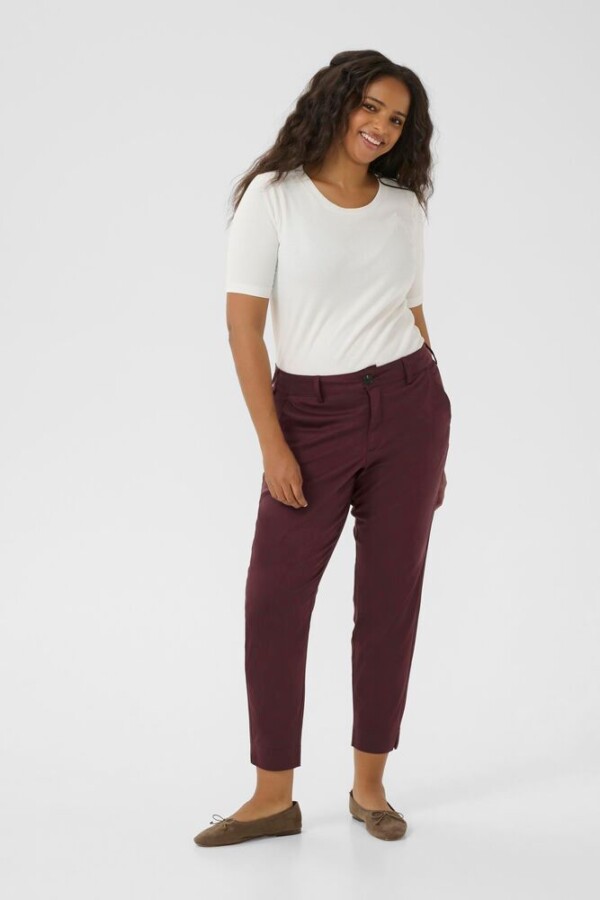 Kaffe Curve - Leana chino 7/8 pants - fudge - Afbeelding 4