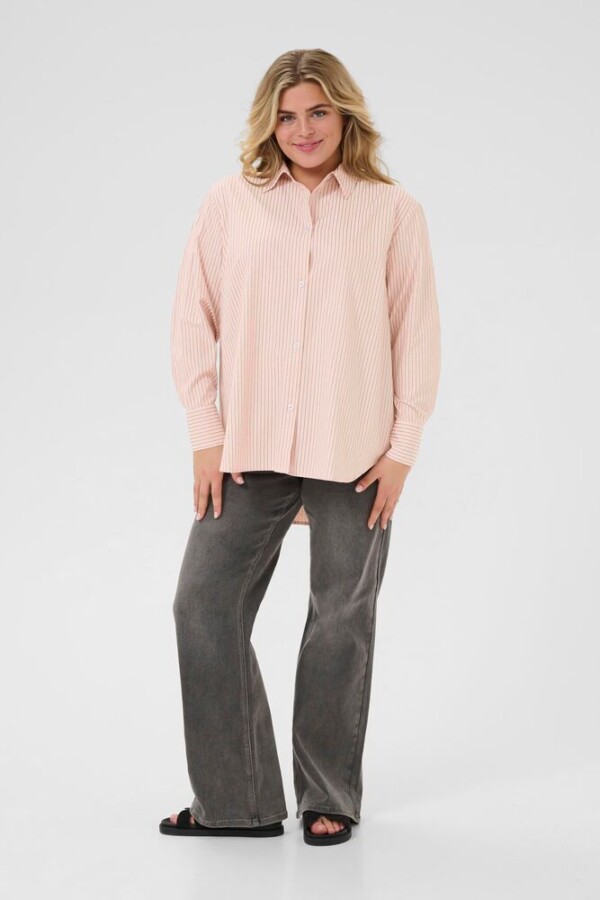 Kaffe Curve - Victa shirt - lotus stripe - Afbeelding 3