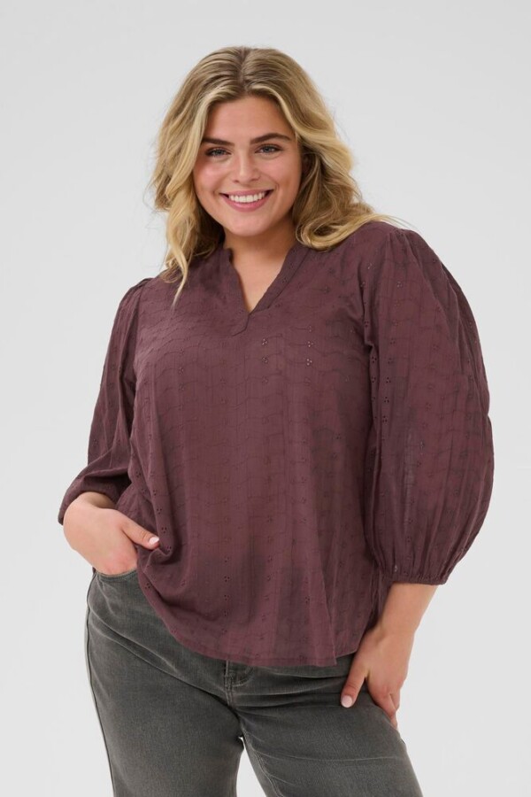 Kaffe Curve - Maia blouse - fudge - Afbeelding 5
