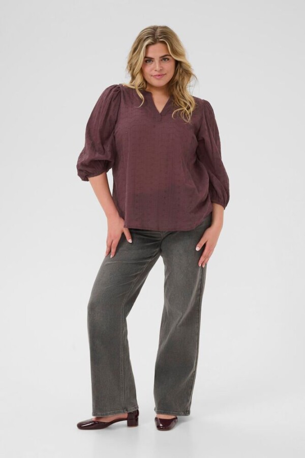 Kaffe Curve - Maia blouse - fudge - Afbeelding 4