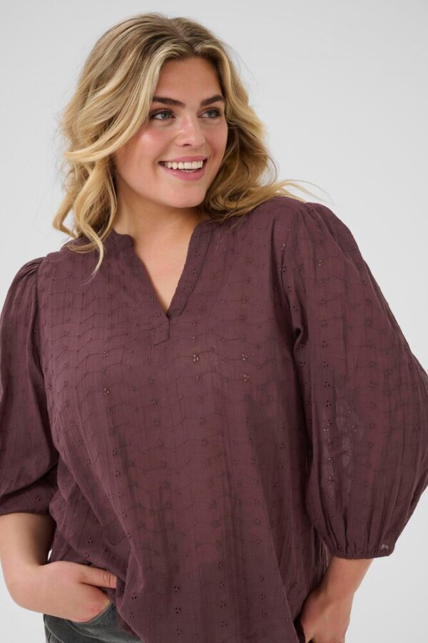 Kaffe Curve - Maia blouse - fudge - Afbeelding 2