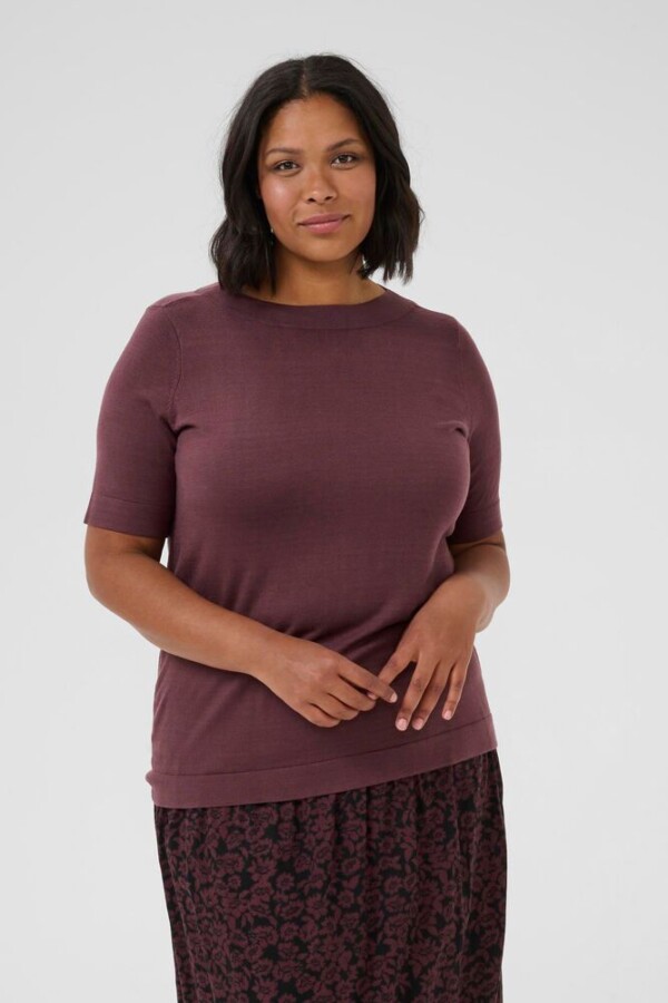Kaffe Curve - lizzy boatneck pullover - fudge - Afbeelding 3