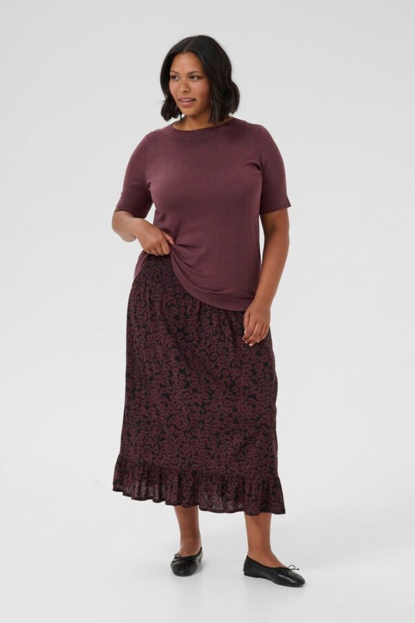 Kaffe Curve - lizzy boatneck pullover - fudge - Afbeelding 2